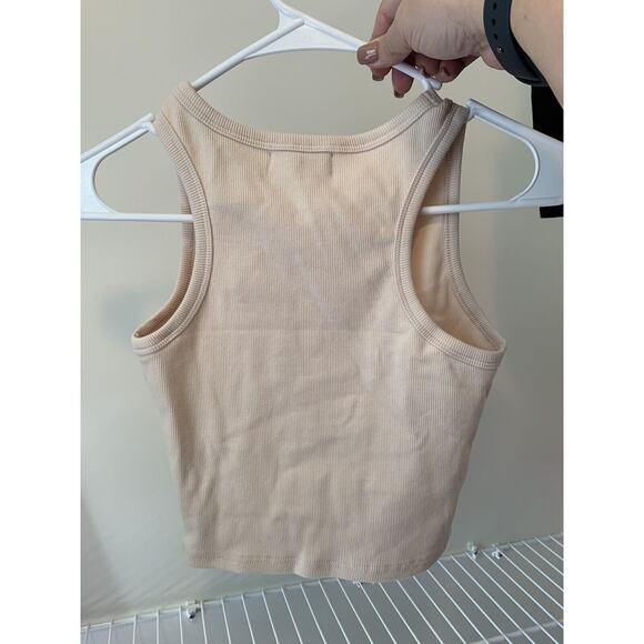 NWT C+D+M Ribbed Cropped Tank-HYQ-036-Tan - Picture 4 of 7